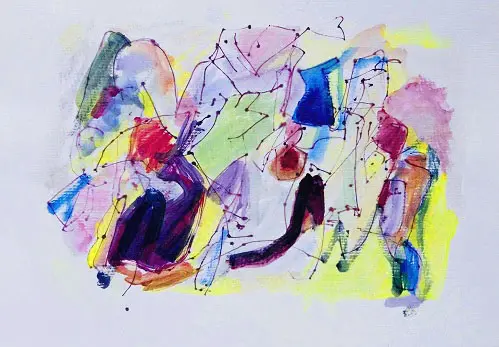 Oeuvre-sur-papier-artistique-couleurs-contemporaine-Olivia-Appelius
