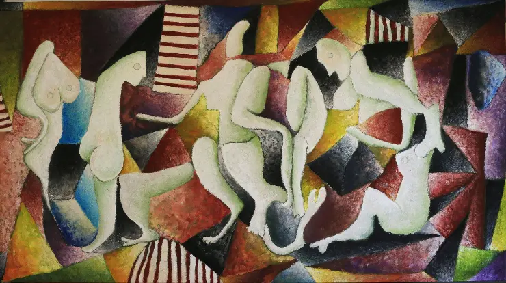 Variation-cubiste-peinture-abstraite-couleurs-Olivia-Appelius Variation-cubiste-peinture-abstraite-couleurs-Olivia-Appelius