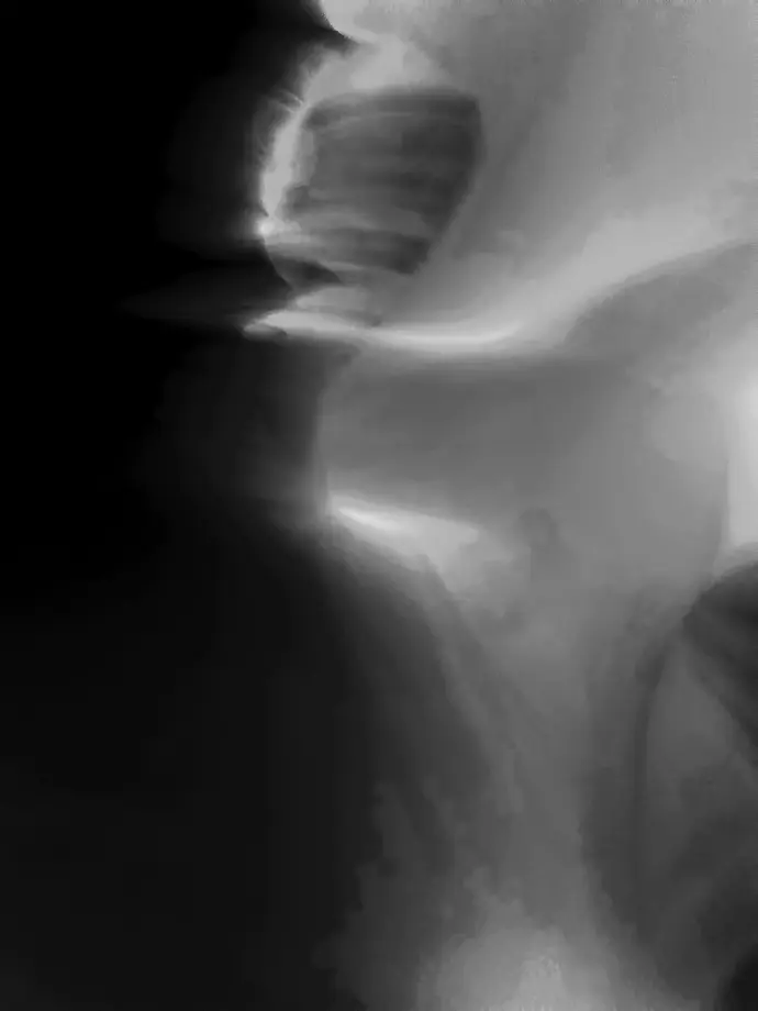 Empreinte des corps, photographie digitale abstraite noir et blanc#6