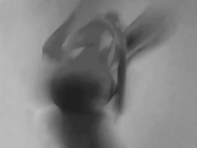 Empreinte des corps, photographie digitale abstraite noir et blanc#3