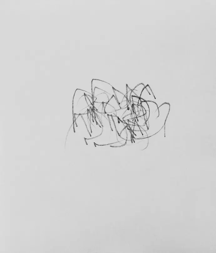 Le souffle du désordre, dessin automatique contemporain abstrait #3