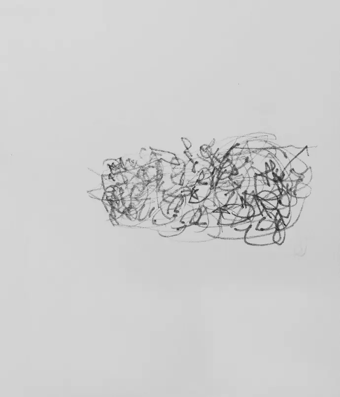 Le souffle du désordre, dessin automatique contemporain abstrait #4