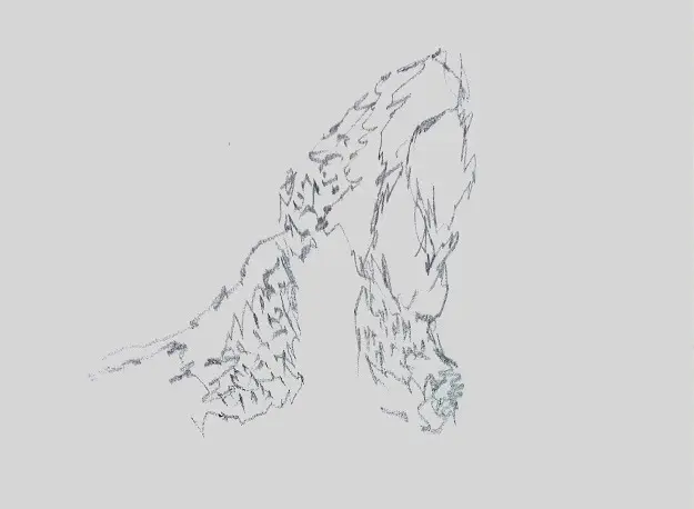 Nature morte, dessin automatique contemporain abstrait #1