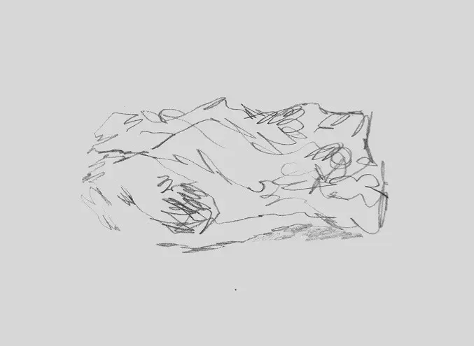 Nature morte, dessin automatique contemporain abstrait #2