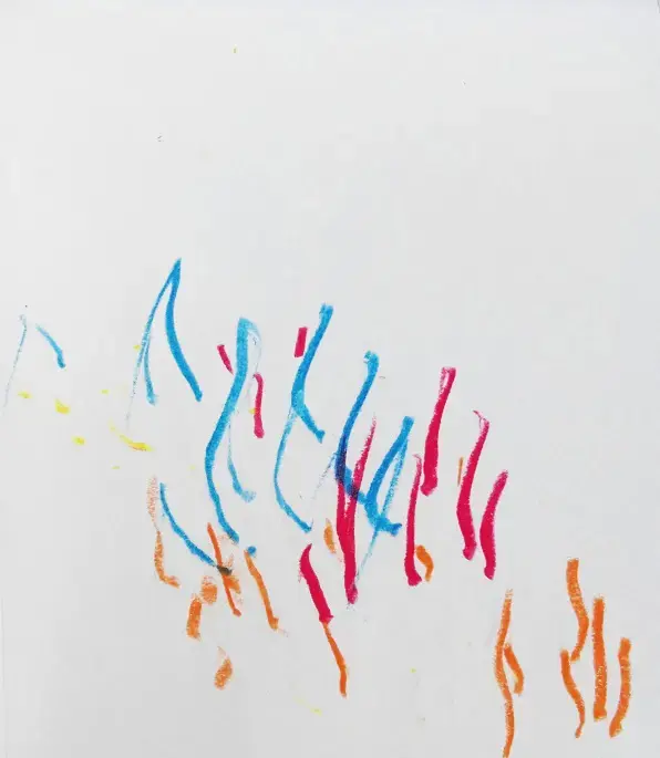 Incidence, dessin abstrait couleur #4