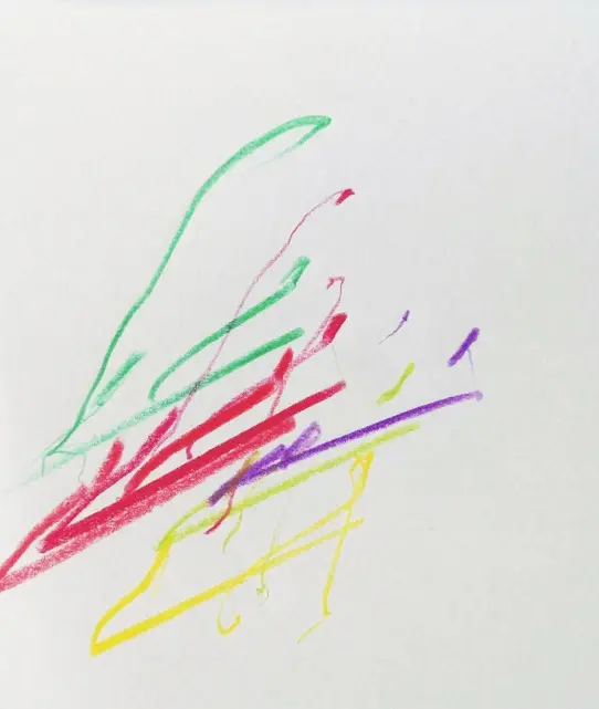 Incidence, dessin abstrait couleur #1