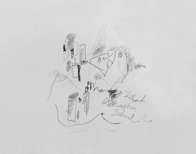 Nu, dessin automatique contemporain abstrait érotique#6