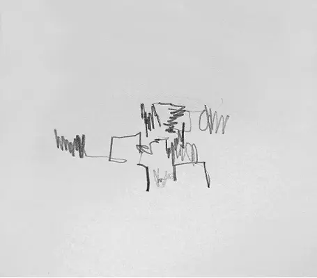 Signature de l'âme, dessin automatique contemporain abstrait #1
