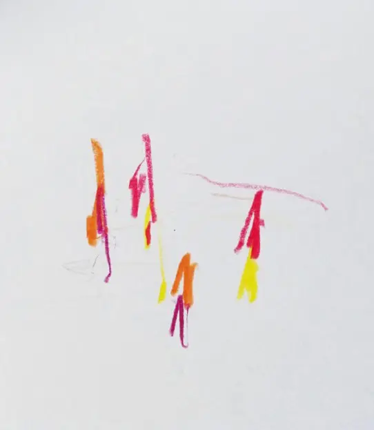 Incidence, dessin abstrait couleur #7
